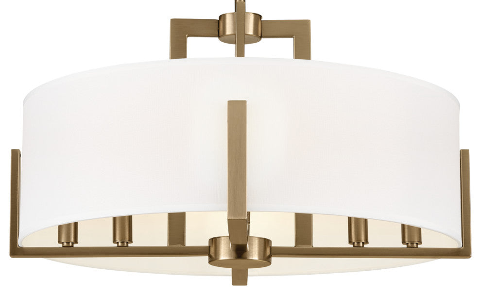 Malen 4 Light Semi Flush Light, Champagne Bronze, Champagne Bronze, 8 Light