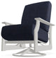St. Catherine Deep Seat Outdoor Swivel Rocker, Indigo/Snow