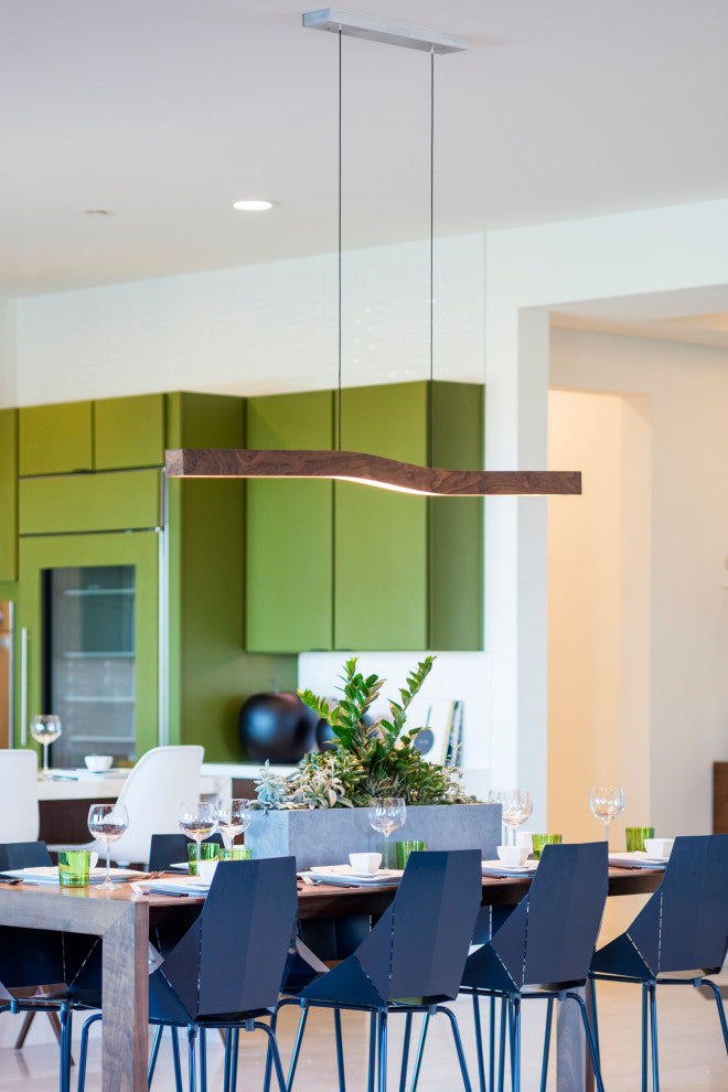 Camur LED Linear Pendant, Walnut