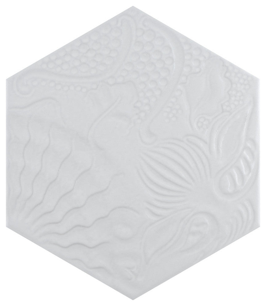 Gaudi Lux Hex White Porcelain Floor and Wall Tile