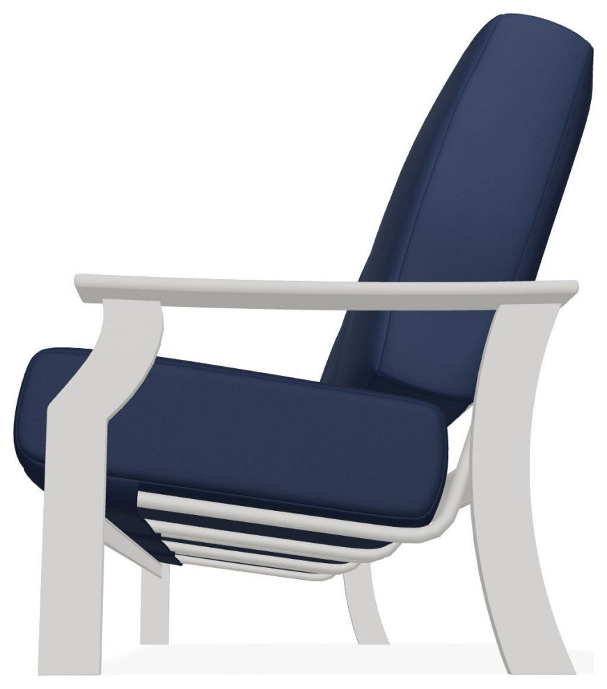 St. Catherine Deep Seat 3-Seat Outdoor Sofa, Navy/Snow