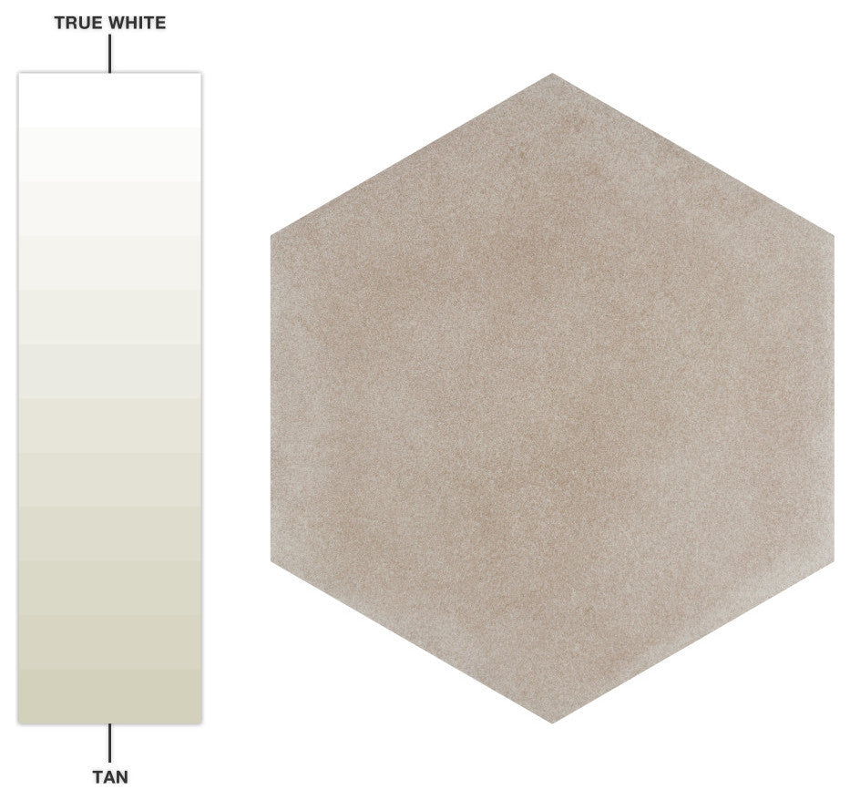 Matter Hex Taupe Porcelain Floor and Wall Tile