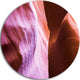 Purple Shade In Antelope Canyon, Landscape Photo Round Wall Art, 38"