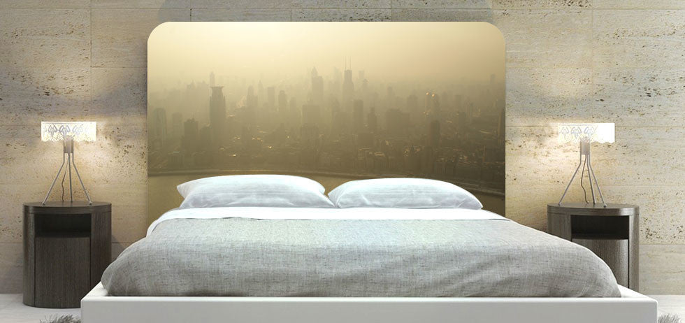 "City In The Haze" Headboard