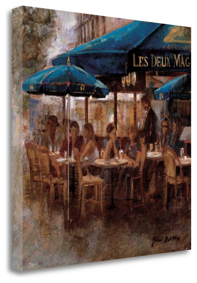 "Les Deux Magots" By Noemi Martin, Giclee Print on Gallery Wrap Canvas