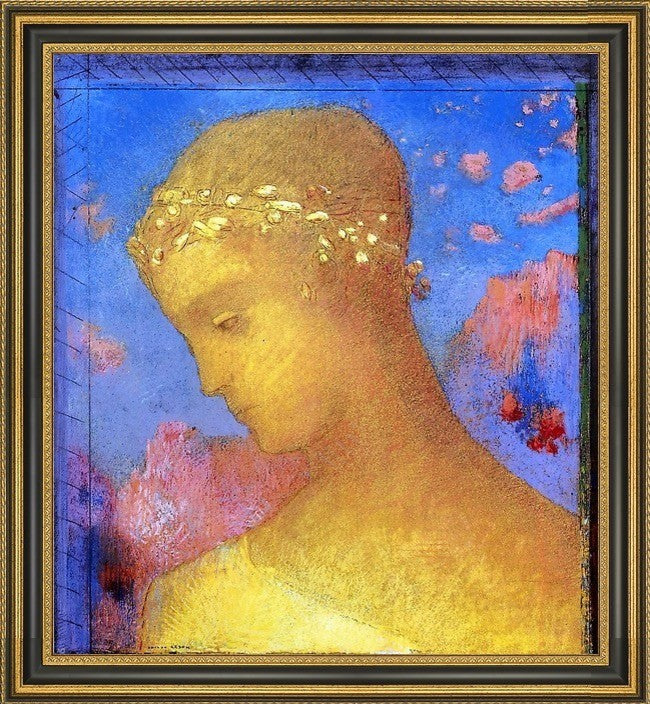 Odilon Redon Beatrice - 20" x 25" Framed Premium Canvas Print