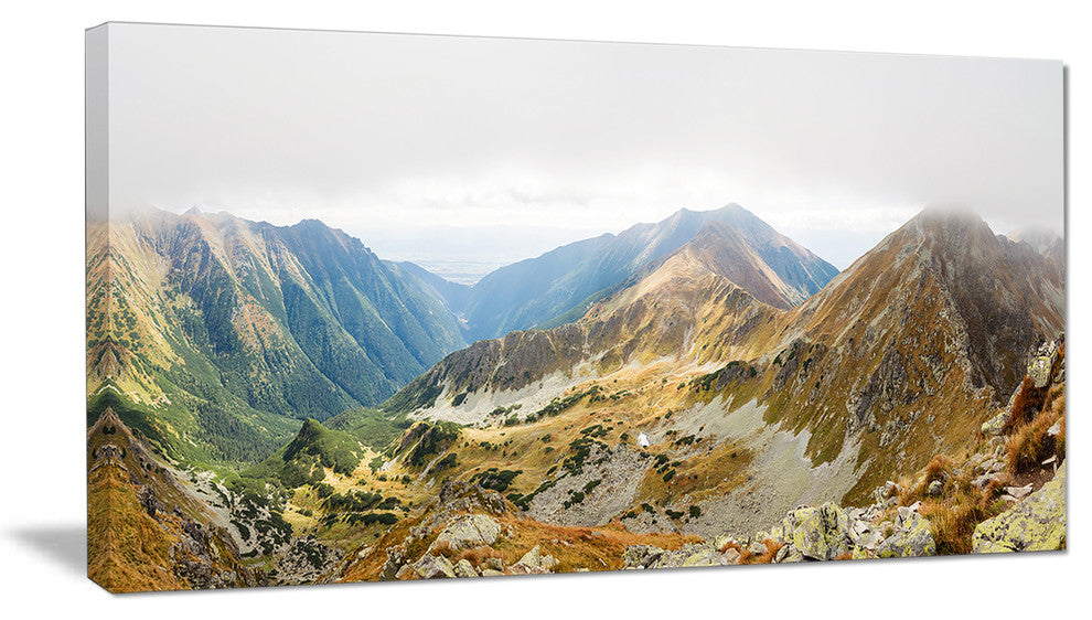 "Ostry Rohac And Placlive Peaks" Landscape Wall Art Wall Art, 32"x16"