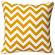 Zig Zag Yellow Throw Pillow, 16x16