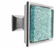 Sparkling Ice Silver Sand Crystal Glass Brushed Nickel Madison Classic Knob