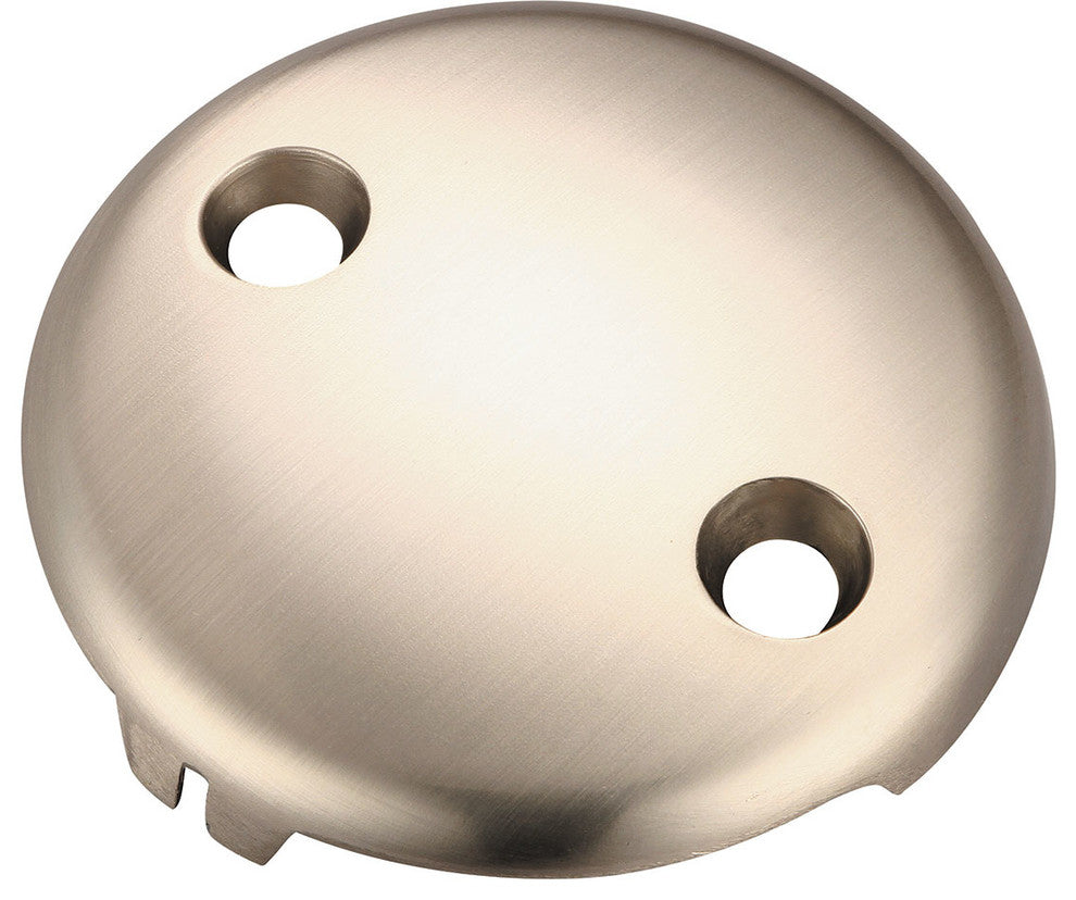 Bath Waste and Overflow-2-Hole Face Plate, PVD Brushed Nickel