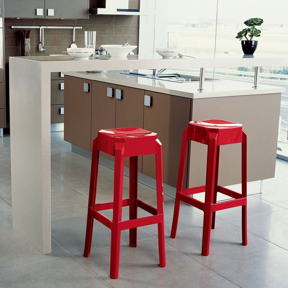 Compamia Fox Bar Stools, Set of 2, Red