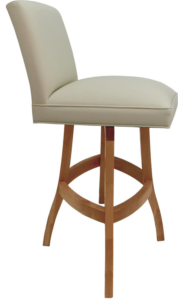 Swivel Wood Counter, Bar or Extra Tall Stool - Sommerville on S-Base, Ocean Beige Vinyl - Honey, 30"
