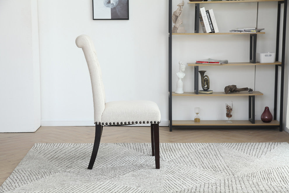 Home Beyond 2-Piece Dining Chair Set, Beige