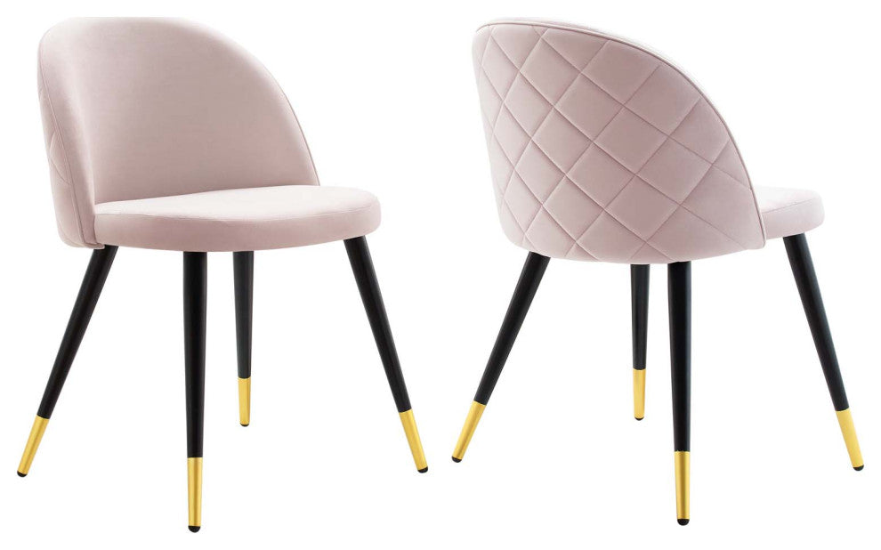 Modway Cordial Performance Velvet dining chairs Set of 2