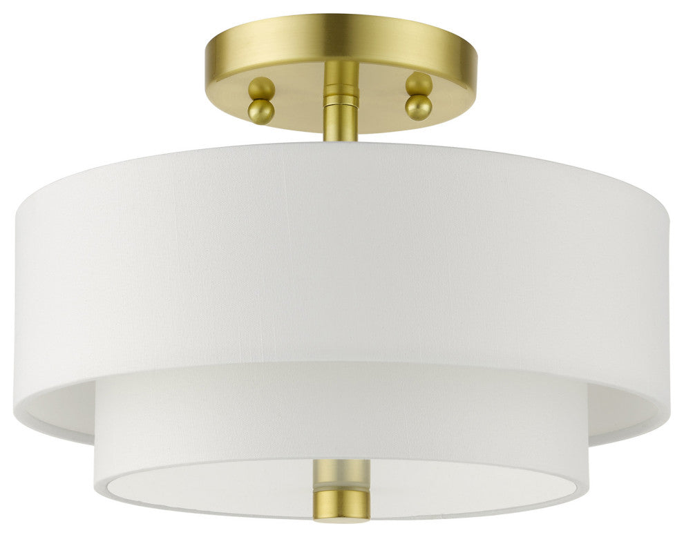 Satin Brass Timeless, Transitional, Versatile, Semi Flush