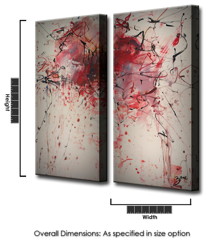 Abstact XII, Canvas Wall Art, 24"x24" 2-Panels