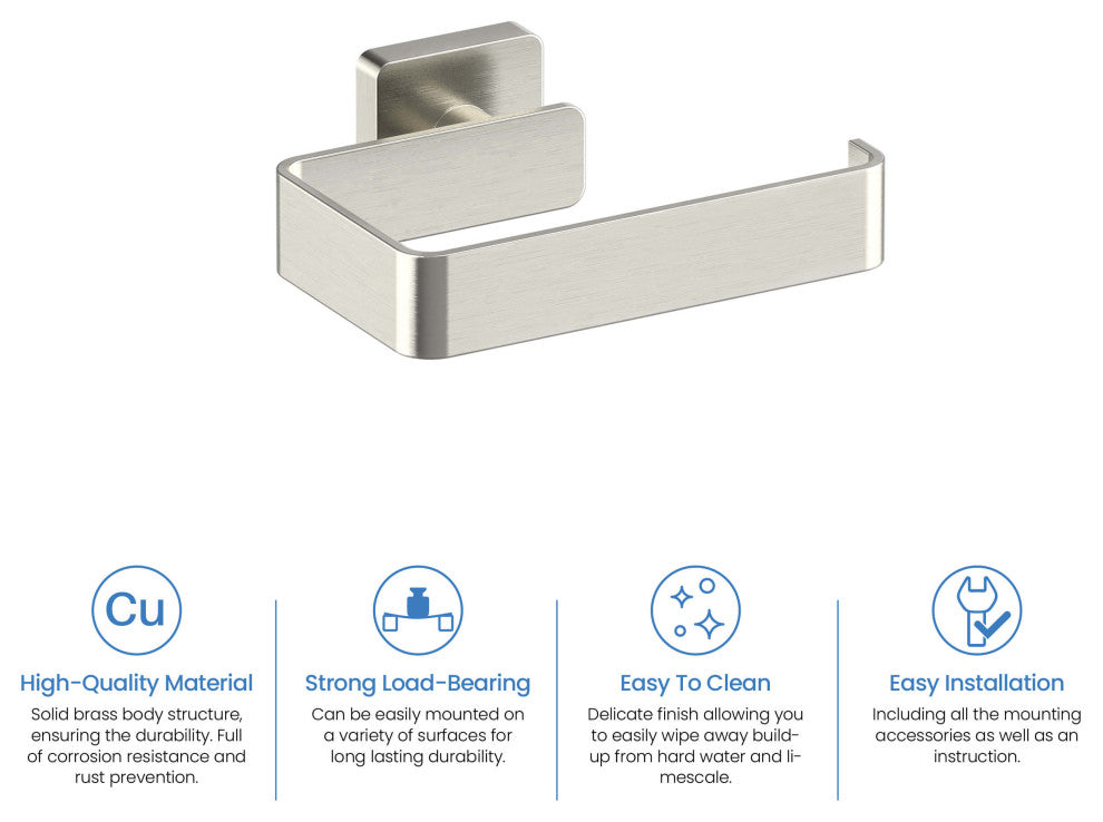 Blaze Bathroom Toilet Paper Holder, Brushed Nickel