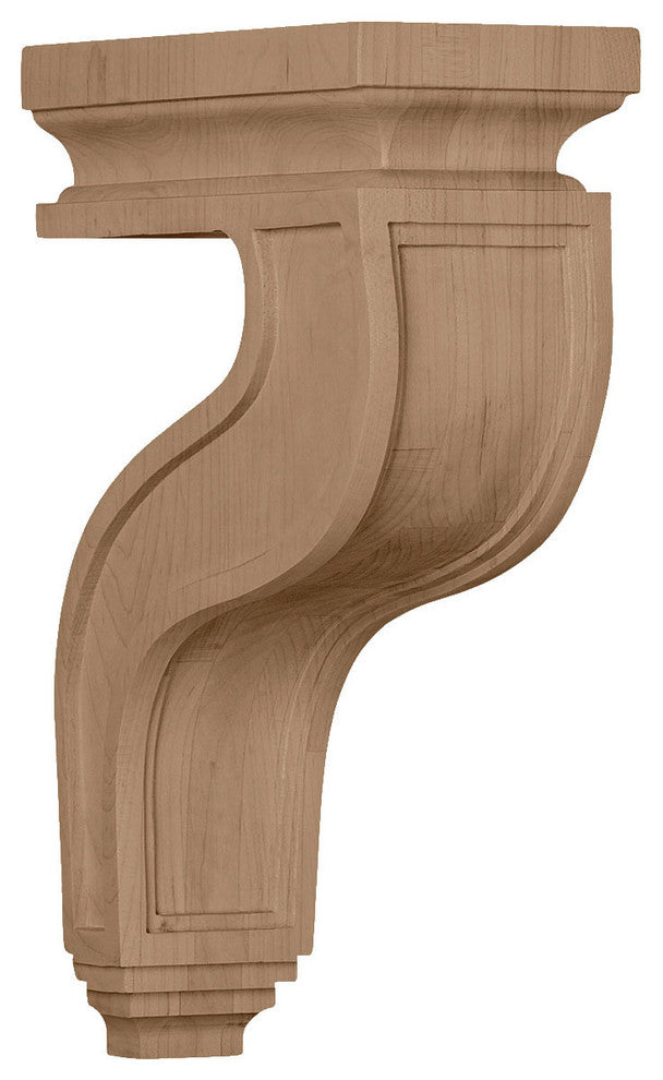 4"W x 8 1/2"D x 13"H Hollow Back Corbel, Cherry