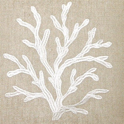 Pillow Decor - Sea Coral in Cream 17 x 17 Throw Pillow