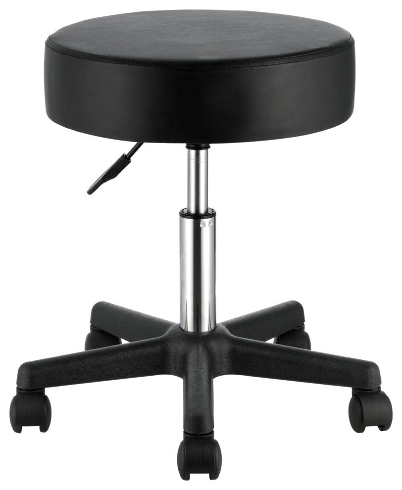 VEVOR Round Rolling Stool Swivel Stool With Wheels PU Leather Height Adjustable
