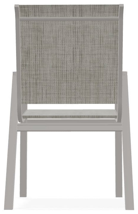 Bazza Sling Stackable Outdoor Dining Chair, Smoke/Warm Gray