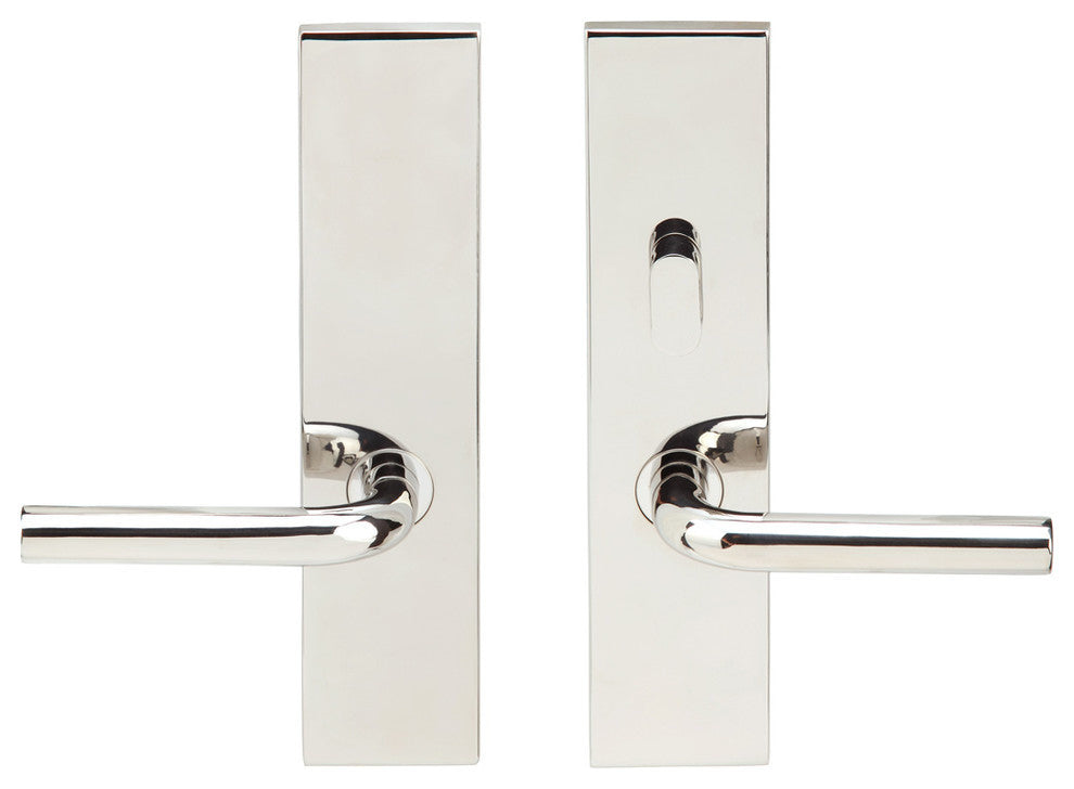 Cologne Lever, Tubular Passage, Privacy Bolt, LH, Polished Stainless Steel