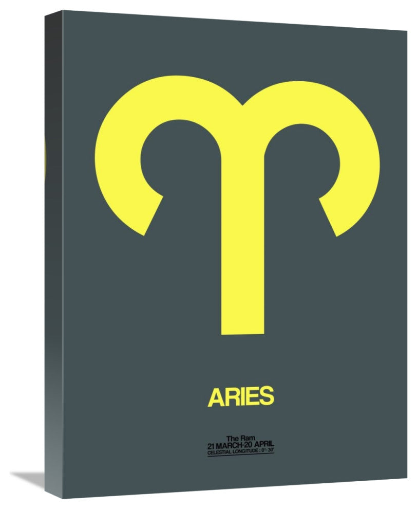 "Aries Zodiac Sign Yellow" Fine Art Print