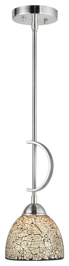 North Bay 1-Light Mini Pendant, Satin Nickel
