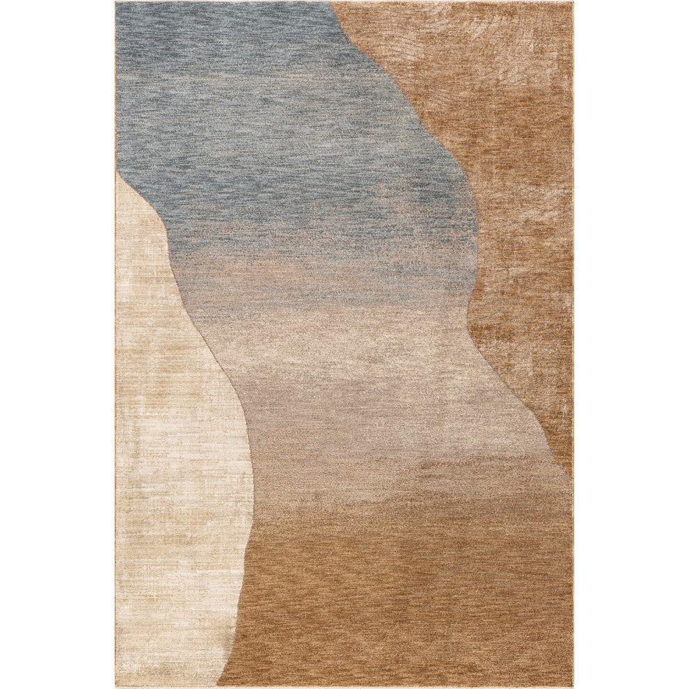 Faela Abstract Fringe Area Rug, Multicolor 4'x6'