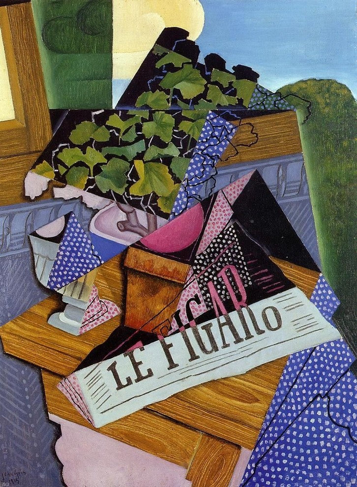 Juan Gris A Pot of Geraniums - 21" x 28" Premium Canvas Print