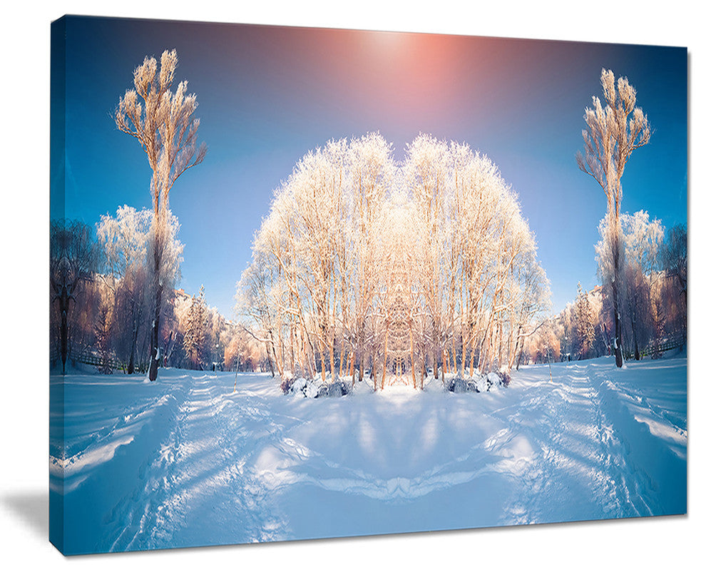 "Horizontally Flipped Winter Trees" Seashore Wall Art, 20"x12"