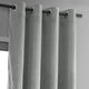 Signature Silver Gray Grommet Blackout Velvet Curtain Single Panel, 50"x108"