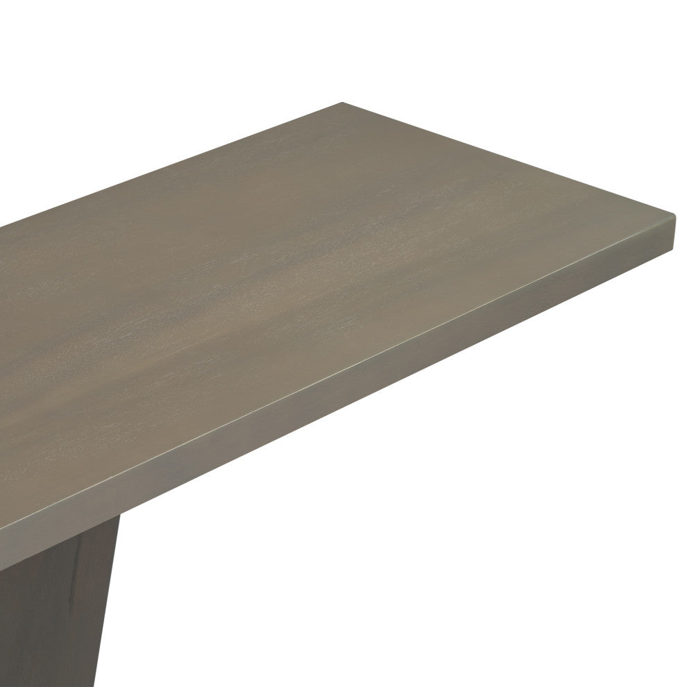 GDF Studio 60 inches V-Base Wood Console Table, Gray