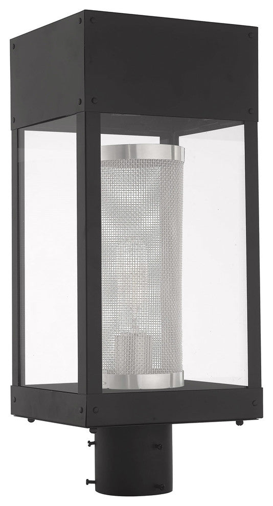Contemporary Black Outdoor Post Top Lantern