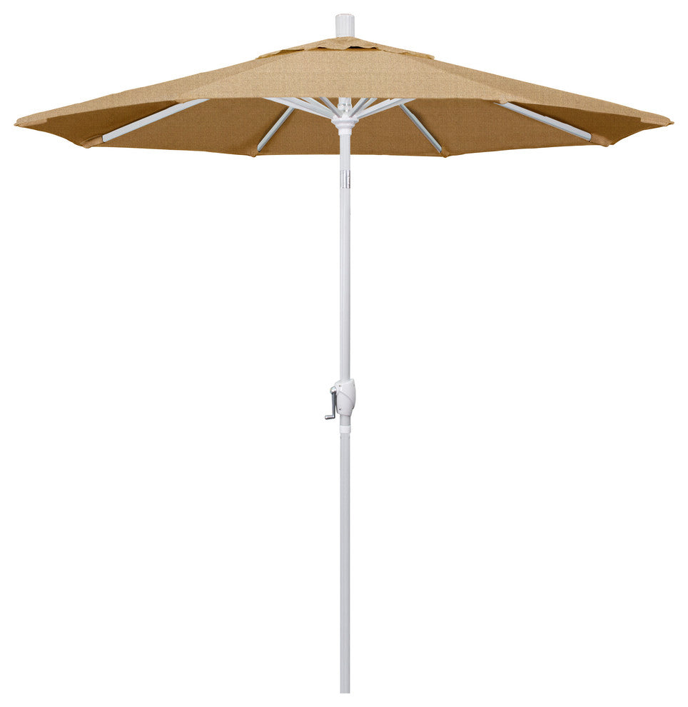7.5' Aluminum Umbrella Push Tilt, Sunbrella, Linen Sesame