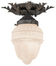 8.5W Fancy Floral W/Colonnade Globe Flushmount