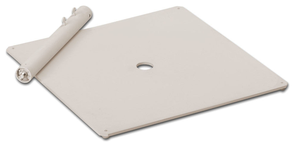 24" Square Powdercoated Steel Umbrella Base, Snow