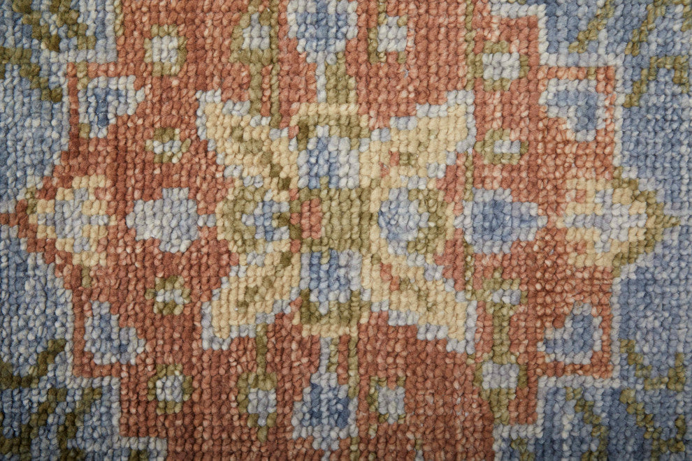 Foxboro R69CI Transitional/Bohemian & Craftsman Accent Rug, Blue, 3'x5'