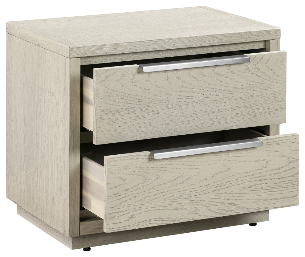 Abbey 4-Piece Bedroom Set, Gray Oak Wood, Queen