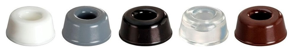 Recessed Adhesive Rubber Door Stops-BS17 .880"x.400"-72pcs, Gray