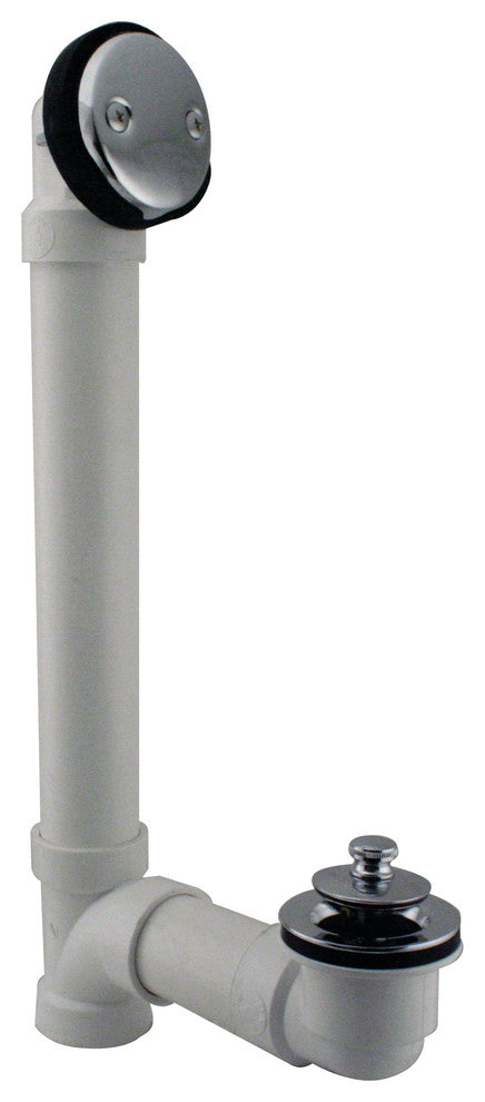 Twist & Close Sch. 40 PVC Bath Waste With Two-Hole Elbow In Oil Rubbed Bronze, Polished Chrome