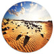 Beautiful Rocky Sand Desert, African Landscape Round Wall Art, 36"