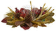 Magnolia, Berry, Antler and Peacock Feather Artificial Candelabrum Arrangement