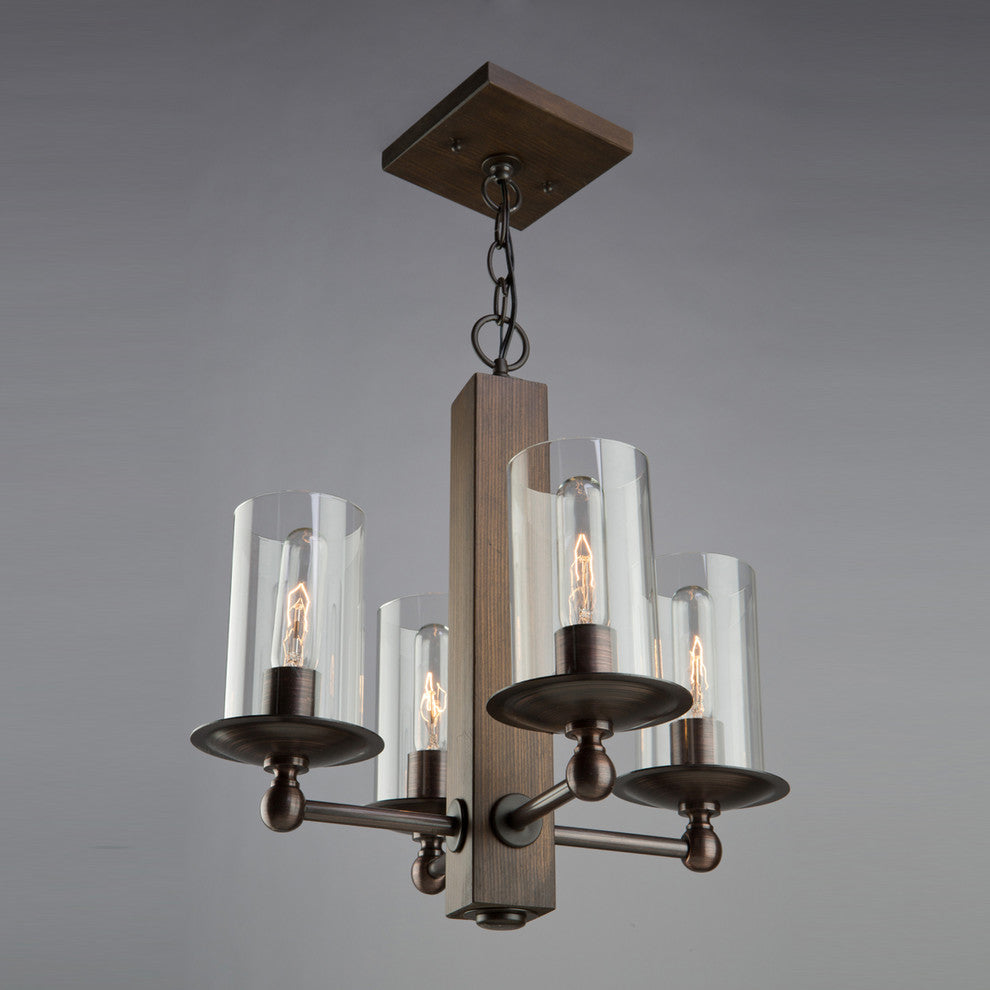 Legno Rustico 4-Light Brunito Chandelier