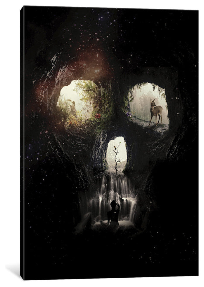"Cave Skull" by Ali Gulec, 40x26x1.5"
