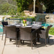 GDF Studio 7-Piece Maple Outdoor Wicker Dining Set