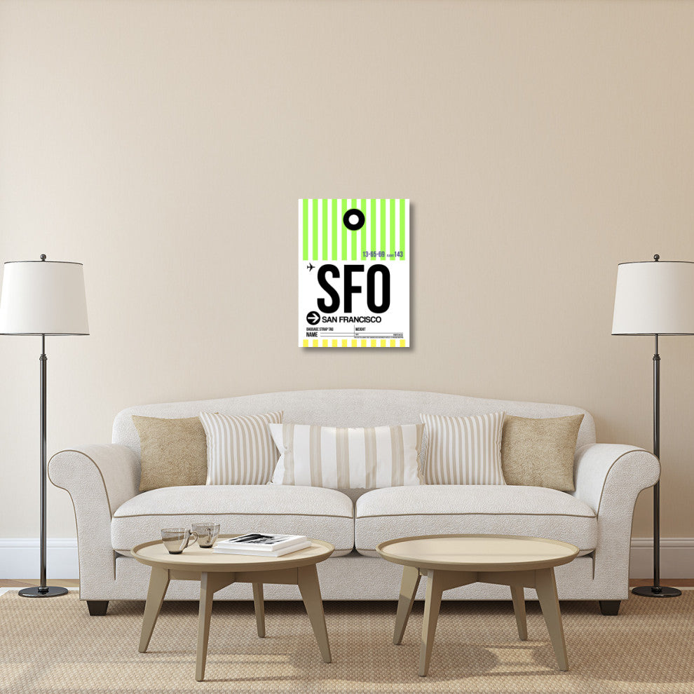 "SFO San Francisco Luggage Tag 3" Fine Art Print