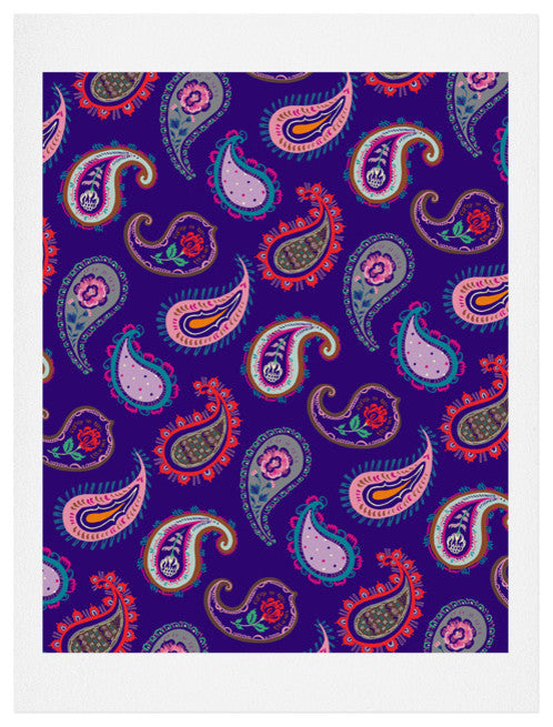 Deny Designs Pimlada Phuapradit Purple Paisleys Art Print