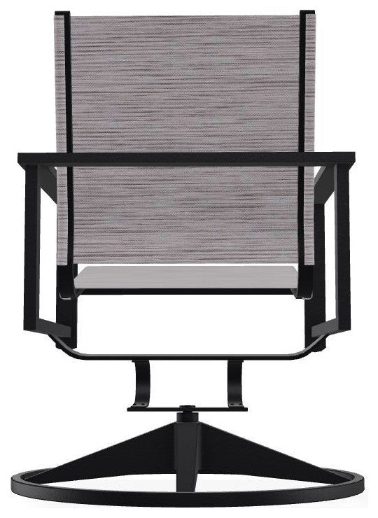 Tribeca Sling Outdoor Swivel Rocker, Fossil/Black