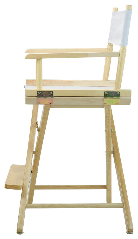 024" Director's Chair Natural Frame-White Canvas